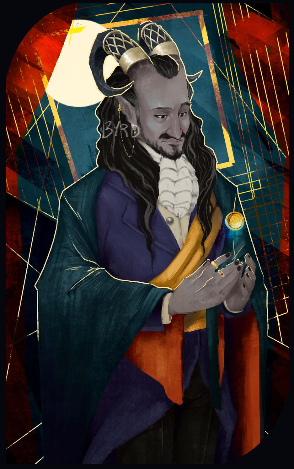 (Dragon Age OC) Painted tarot card